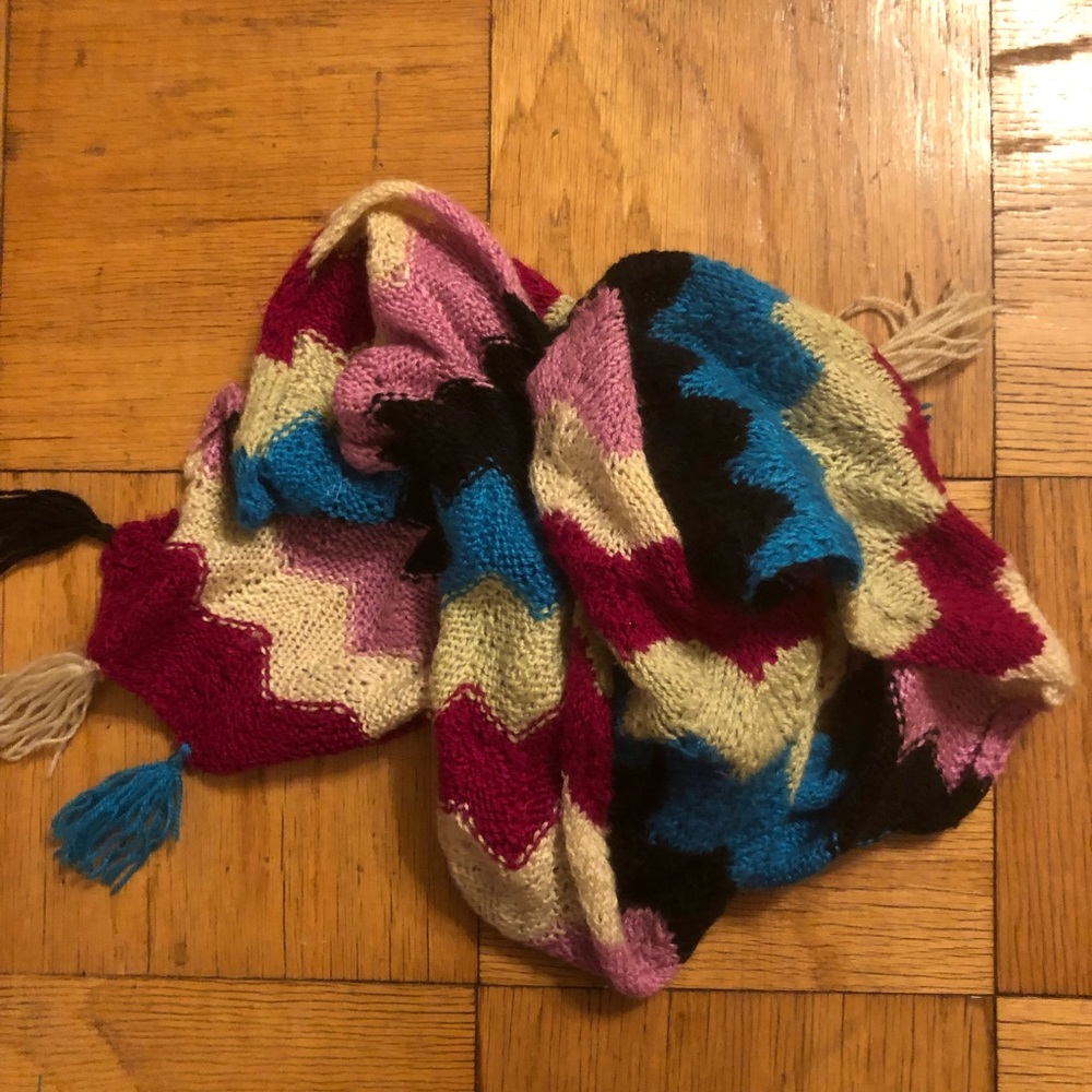 Hand knitted scarf